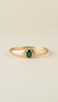 Champagne gold bracelet with emerald
